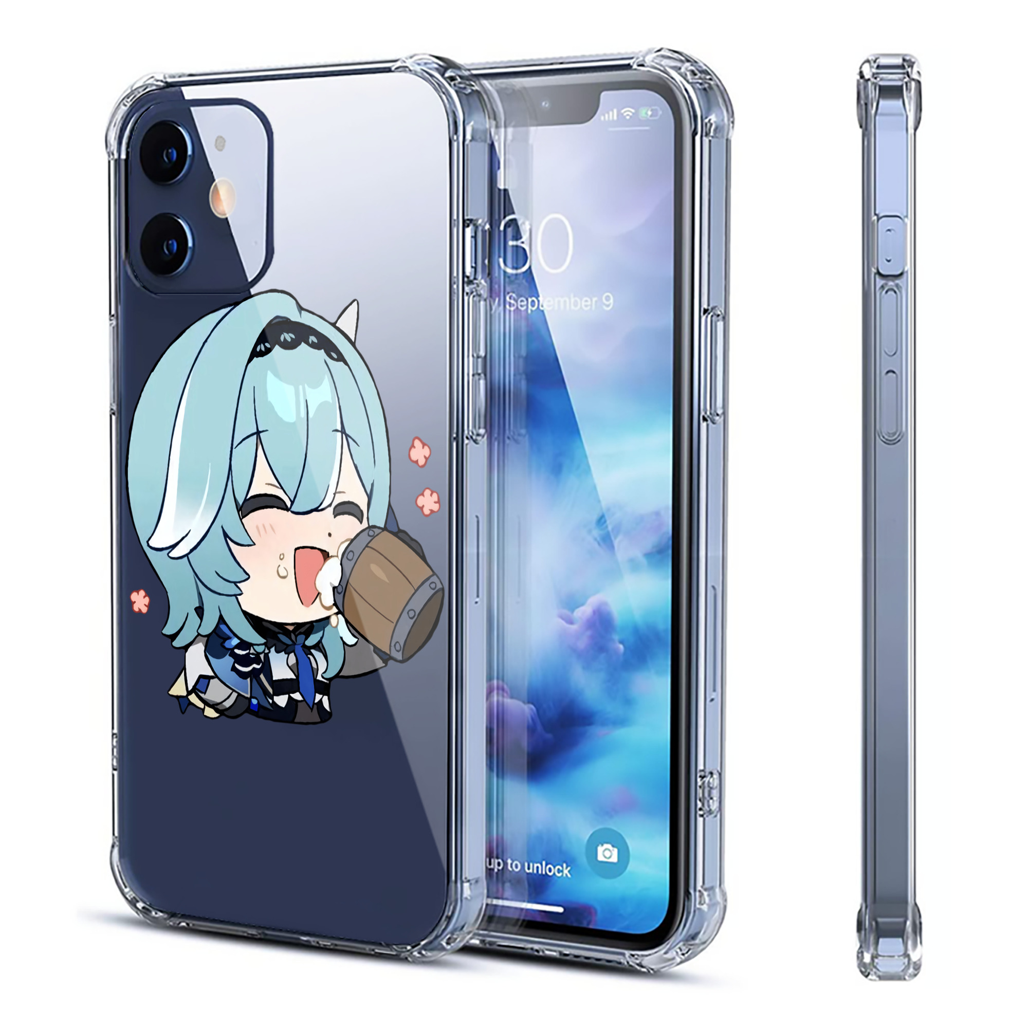 げんし神 优菈 ゆうら genshin Yūra 【iPhone 12シリーズ対応】透明スマホケース（クリアソフトケース）